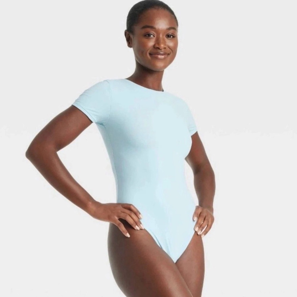 Auden Luxury Collection, Fully Lined Bodysuit, 4-way stretch, Crewneck Thong NWT - Picture 1 of 5